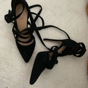 Black suede Aldo stiletto shoes